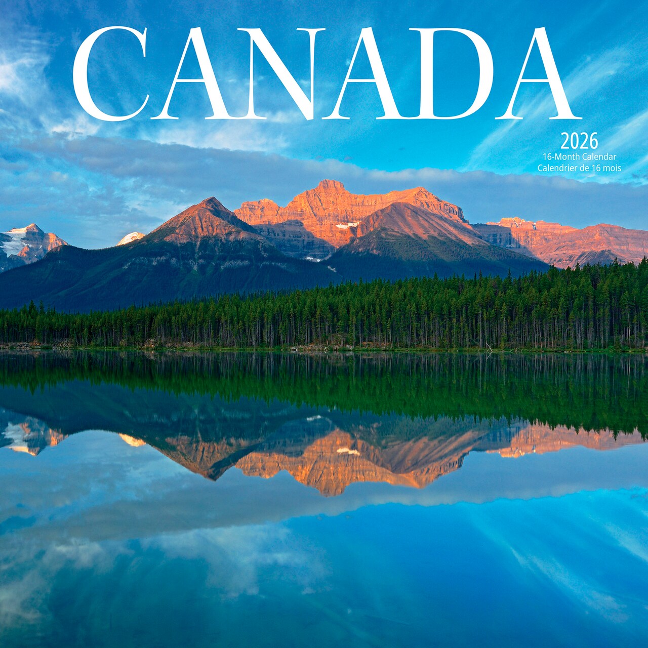 Canada | 2026 12 x 24 Inch (Hanging) Monthly Square Wall Calendar | English/French Bilingual | Wyman Publishing | Regional Travel Nature Scenic